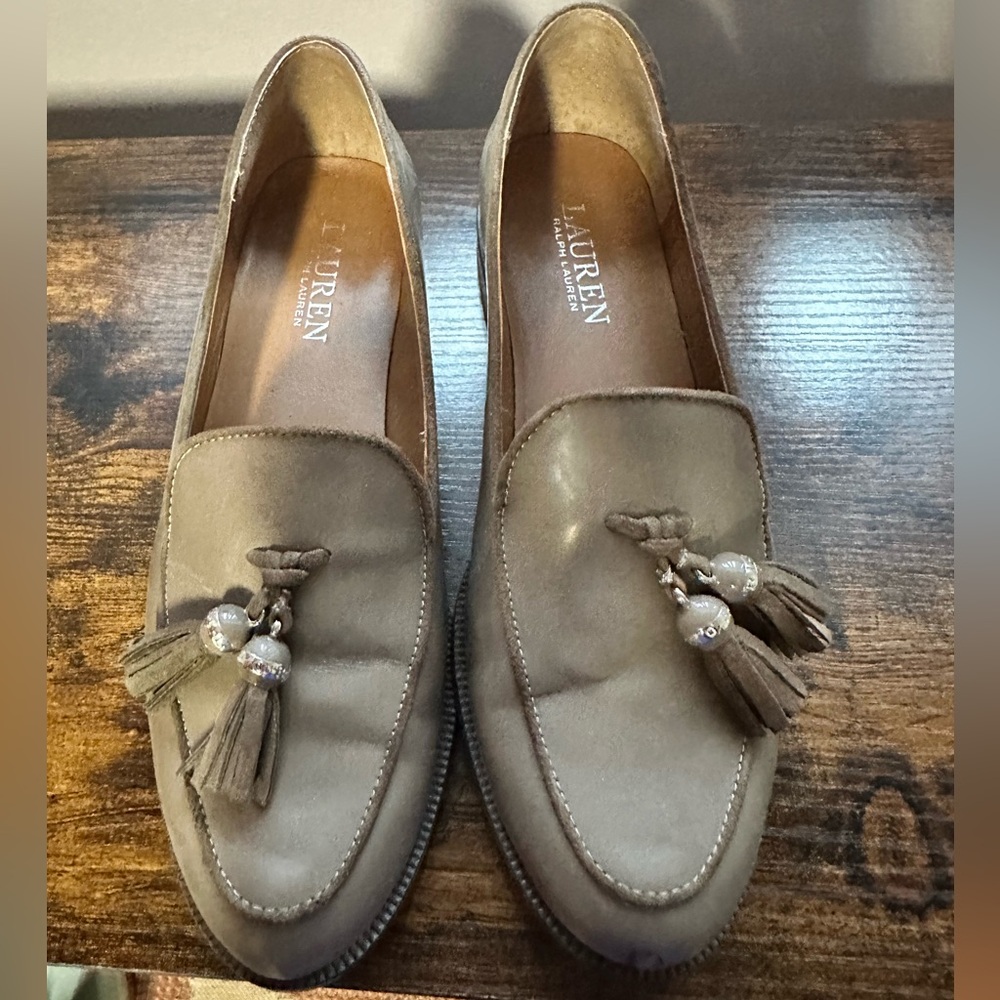 Lauren Ralph Lauren Beige Loafers with Tassels